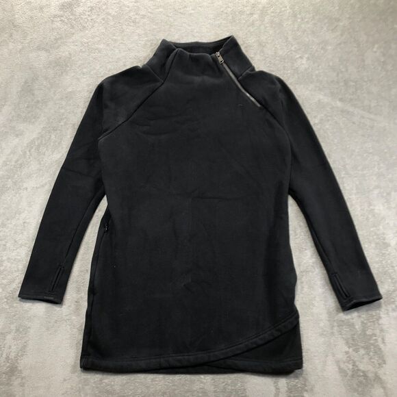 Athleta Tops - Athleta Cozy Karma Sweatshirt Dress Size Small Petite Black Leisure Outdoor